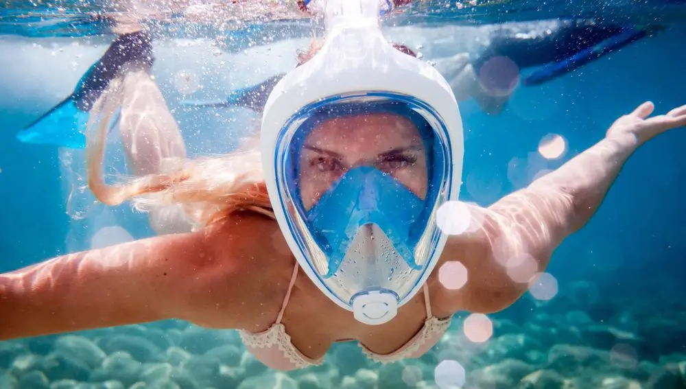 Scuba Mask Girl In Sea