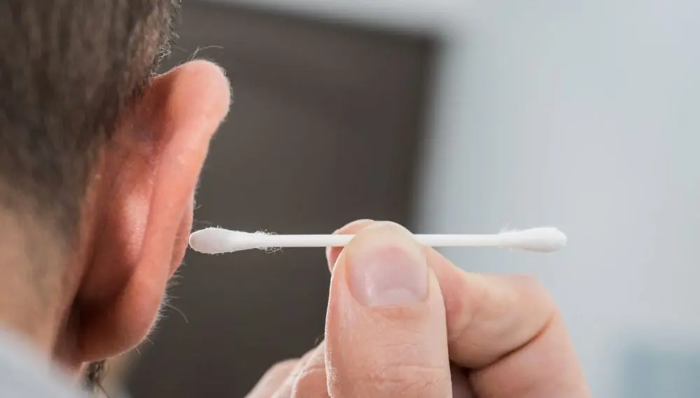 Ear Cleaning Stick In Hand