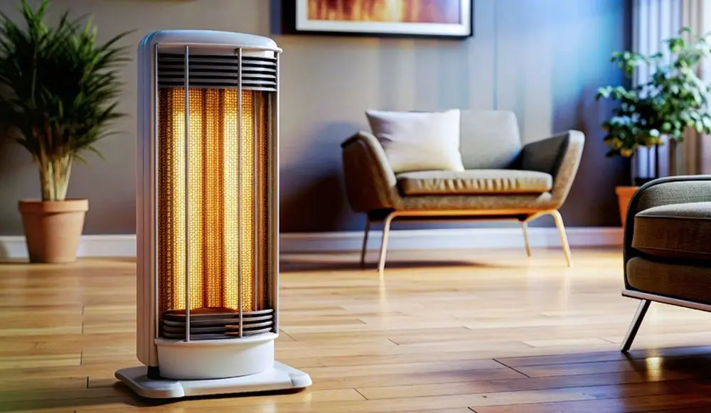 Electric Floor Fan Heater Rotating