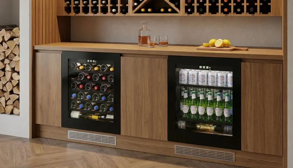 Integrated Wine Fridge Wooden Surround