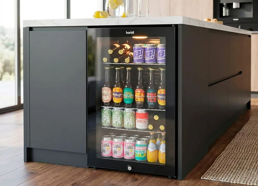 Dellonda Baridi Black Wine Cooler Fridge