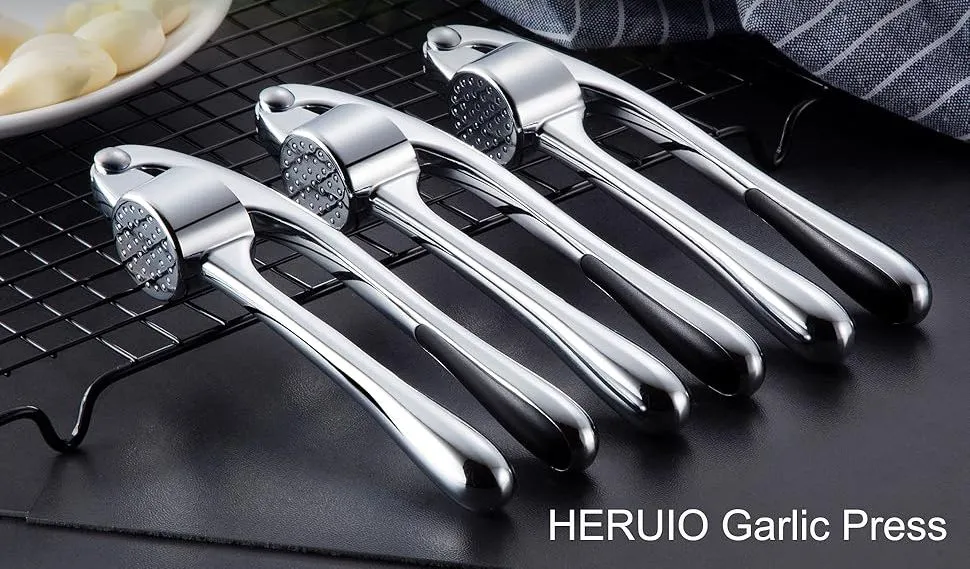 HERUIO Garlic & Ginger Press And Crusher Tool