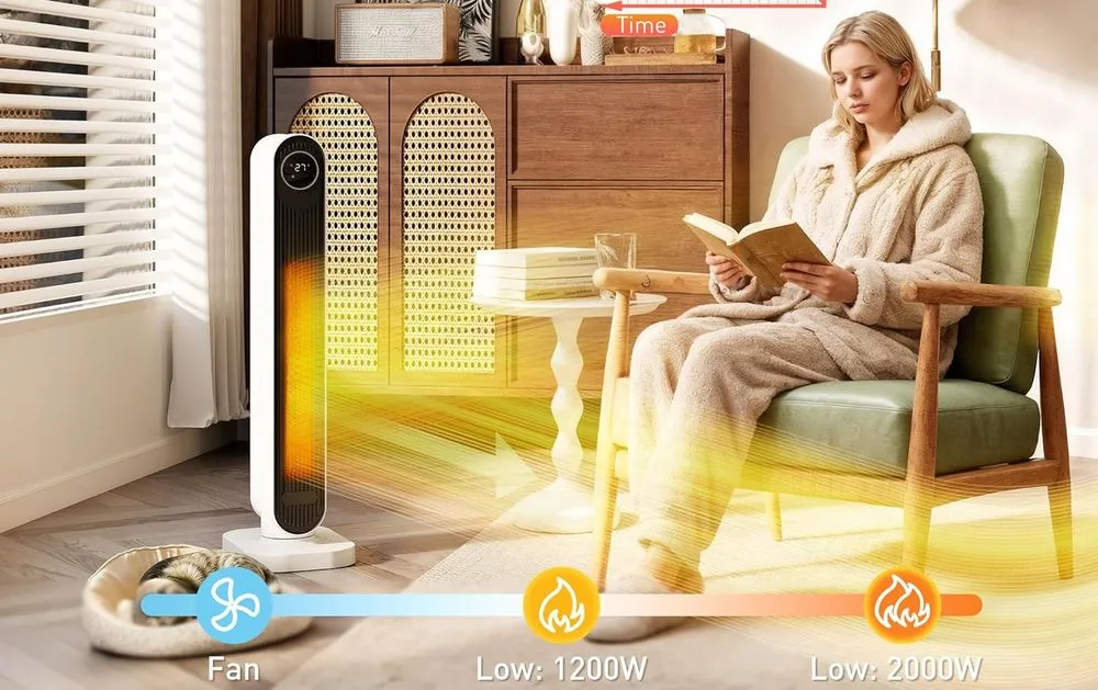 HOMCOM 2000 Watts Ceramic Heater In Tall Structure