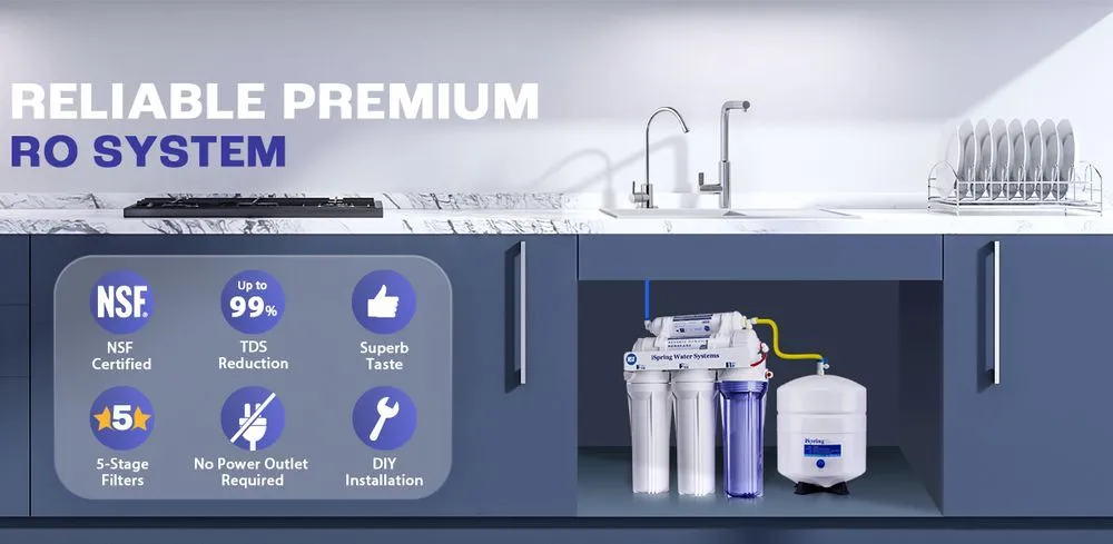 iSpring Under Sink Reverse Osmosis Filter In Kitchen