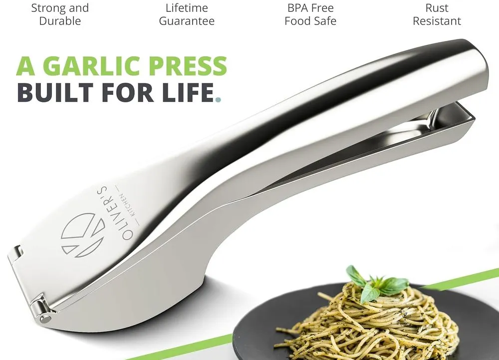 Olivers Premium Kitchen Garlic Crusher Tool