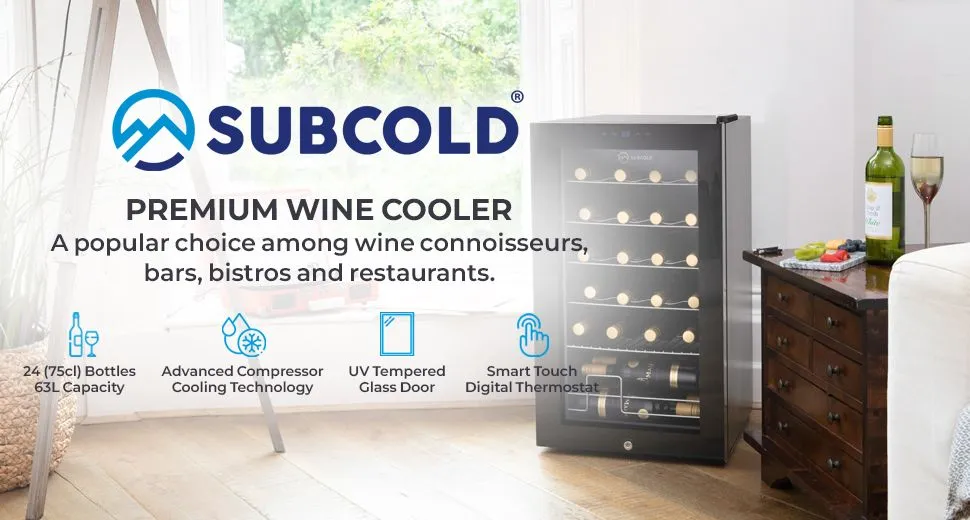 Subcold Viva24 LED Wine Fridge Cooler On Floor
