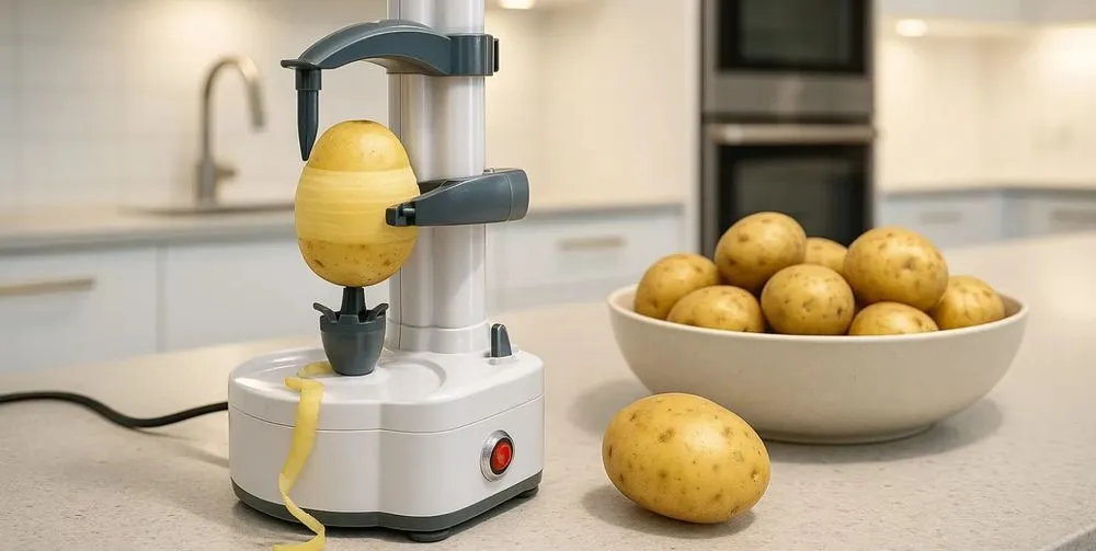 Electric Potato Peeler In White