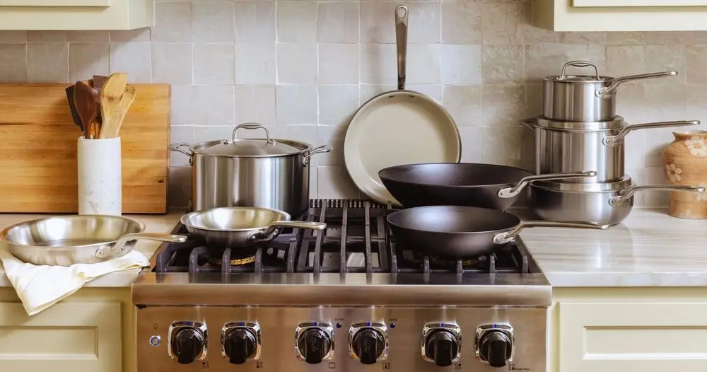 Steel Kitchen Pots And Pans Image