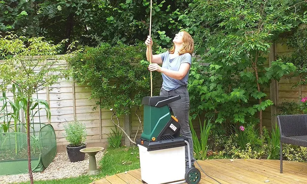 Powerful Electric Wood Chipper On Decking