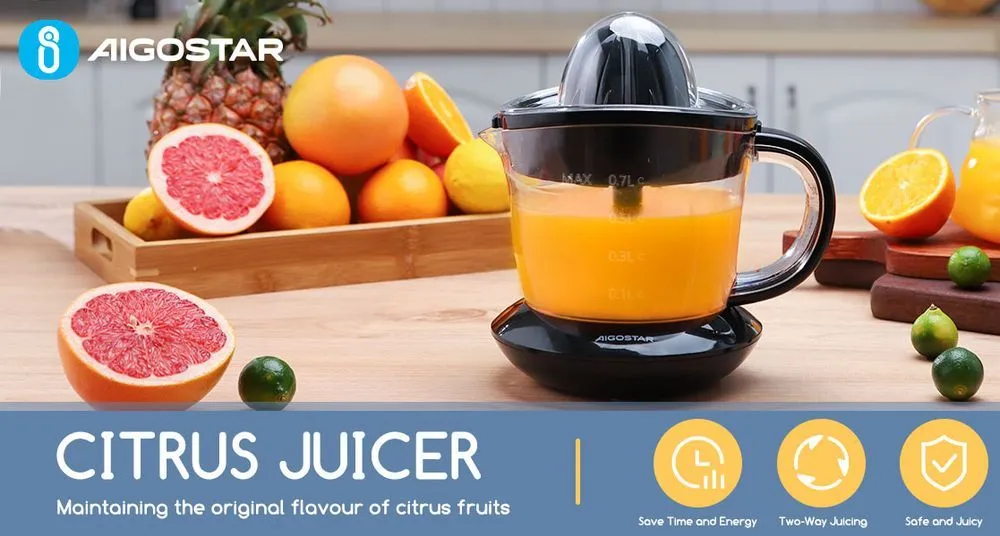 Aigostar Electric Citrus Juicer In Black