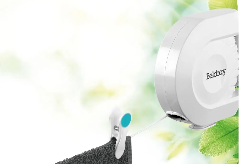 Beldray Retractable 12m Washing Line In Garden