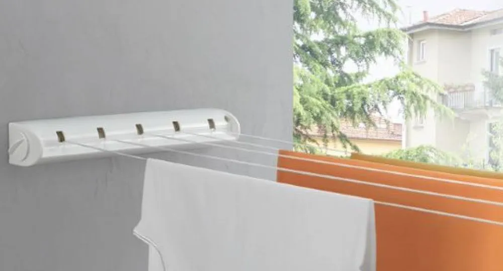 Metaltex Portofino Laundry Drier Rack On Balcony