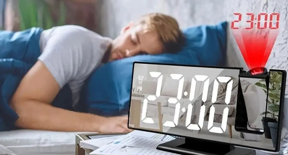 Digital Projection Alarm Clock Morning Digits. Best Projection Clock Wall & Ceiling Alarms.