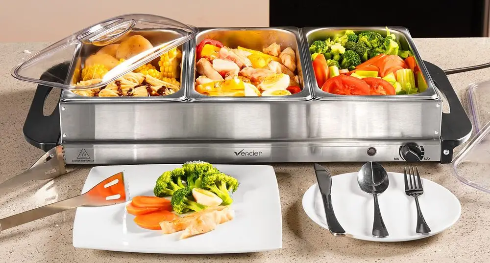 Electric Warming Tray With Handles. Best Electric Food Warmer & Portable Servers Page.