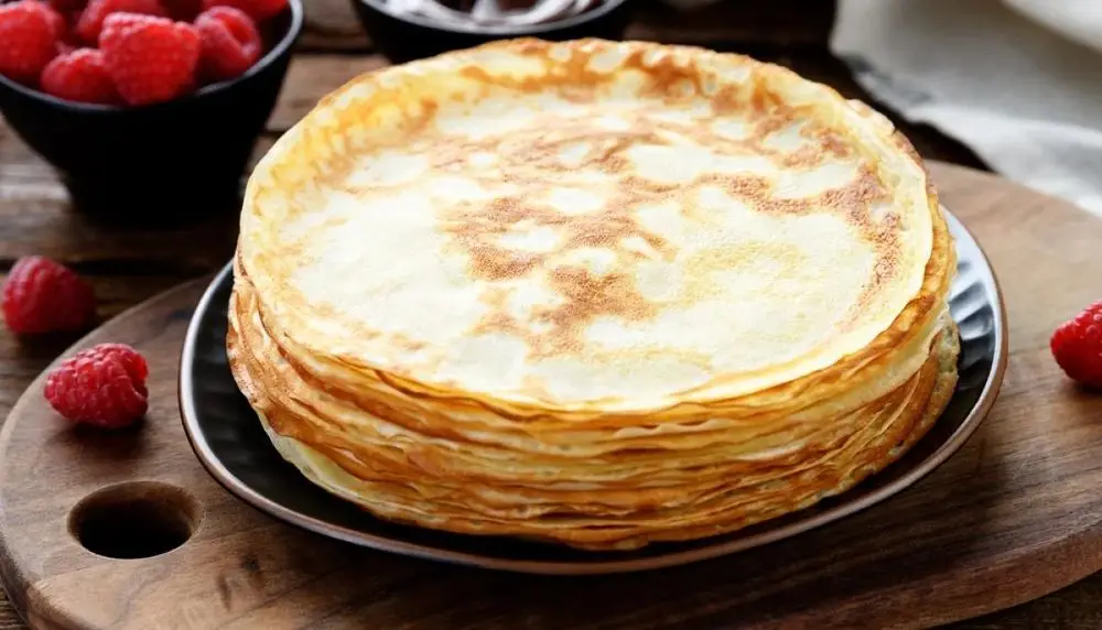 Crêpes Piled High On Plate