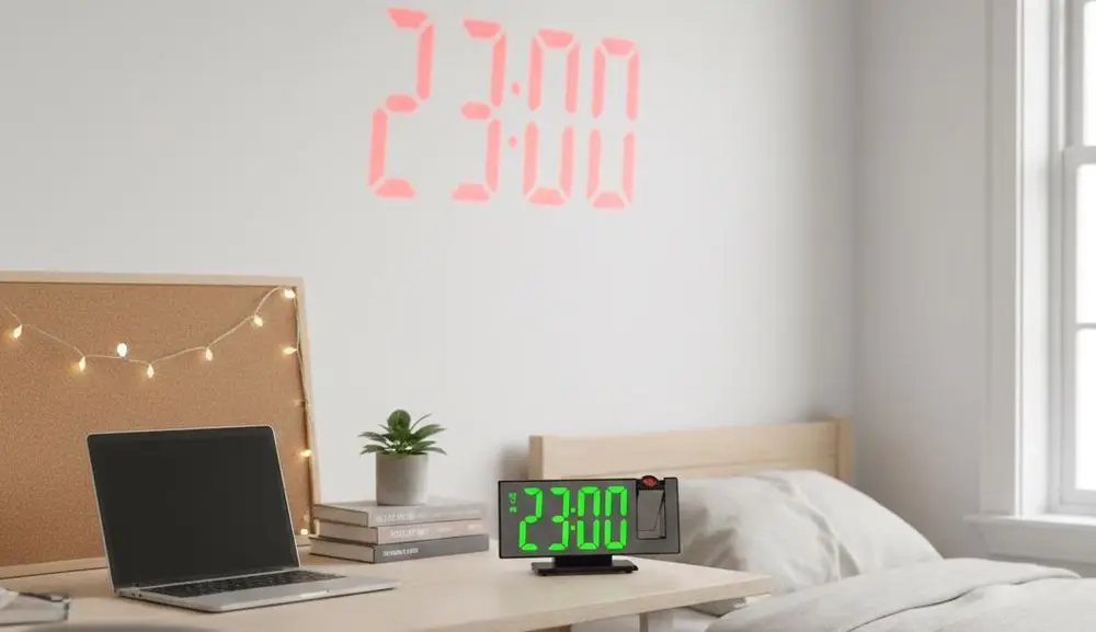 Alarm Clock That Projects On Ceiling In Black