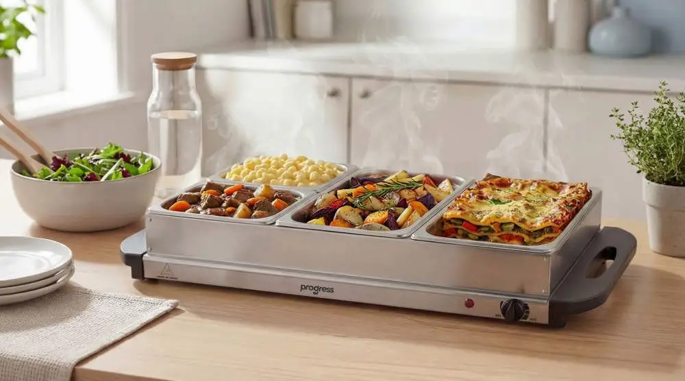 Electric Food Tray Warmer With Heat Dial