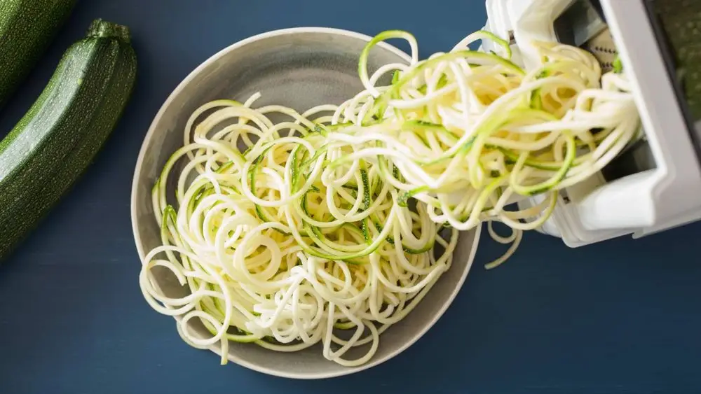 White Veggie Noodle Maker In Bowl