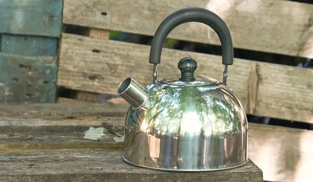 Whistling Camping Kettle Curved Handle