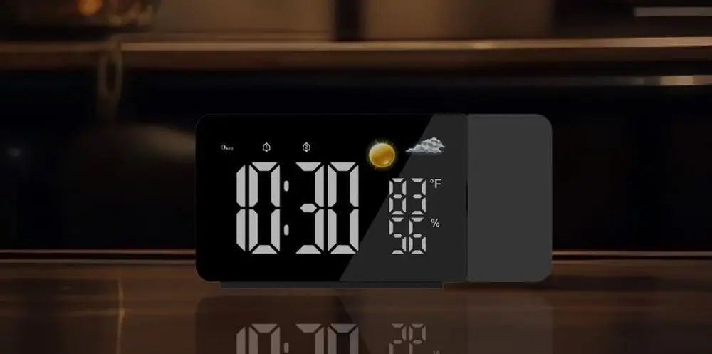 Projectable Alarm Clock White Digits