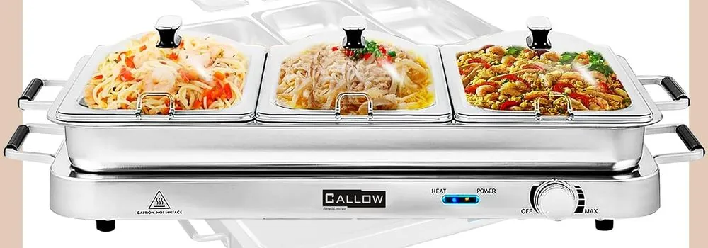 Callow Steel Buffet Warmer 3 Zones
