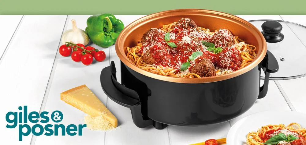 Giles & Posner Multi Electric Frying Skillet With Veg