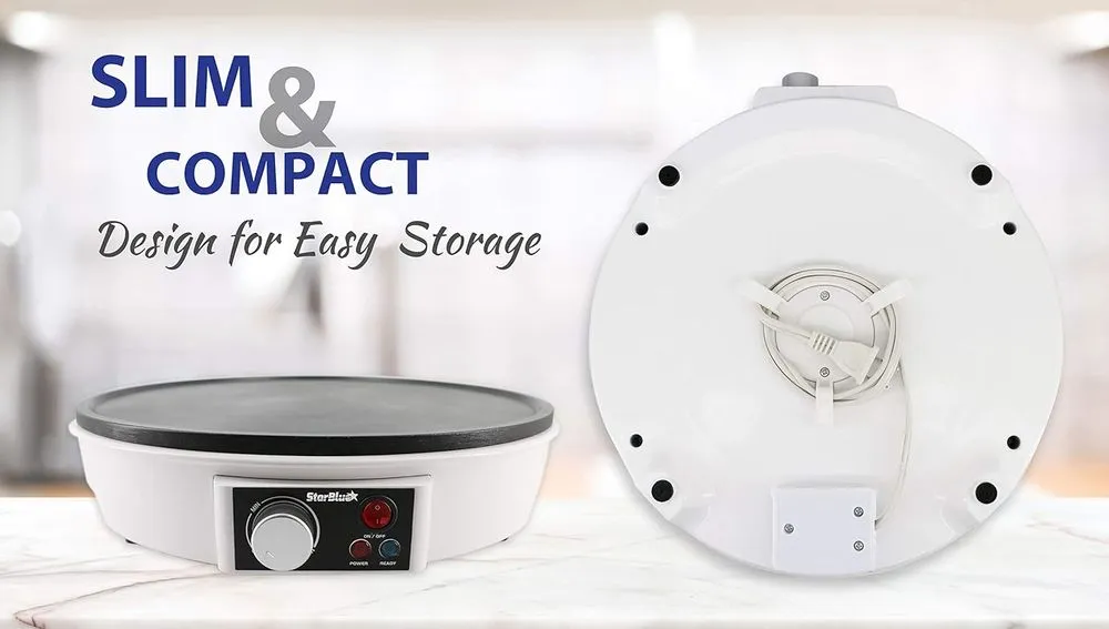 StarBlue 1000W Electric Crêpe Maker 30.5 cm
