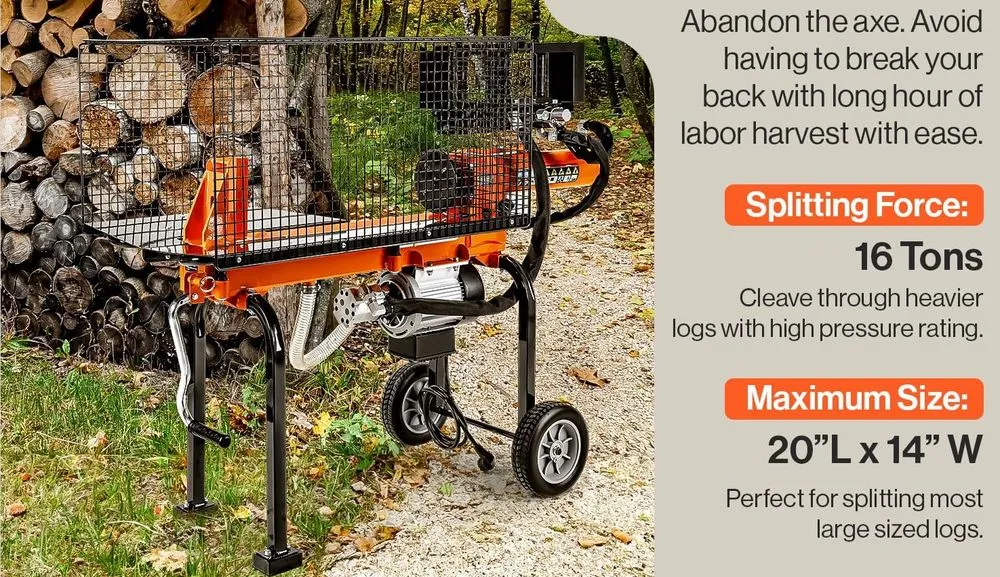 SuperHandy Electric Log Splitter Outdoors