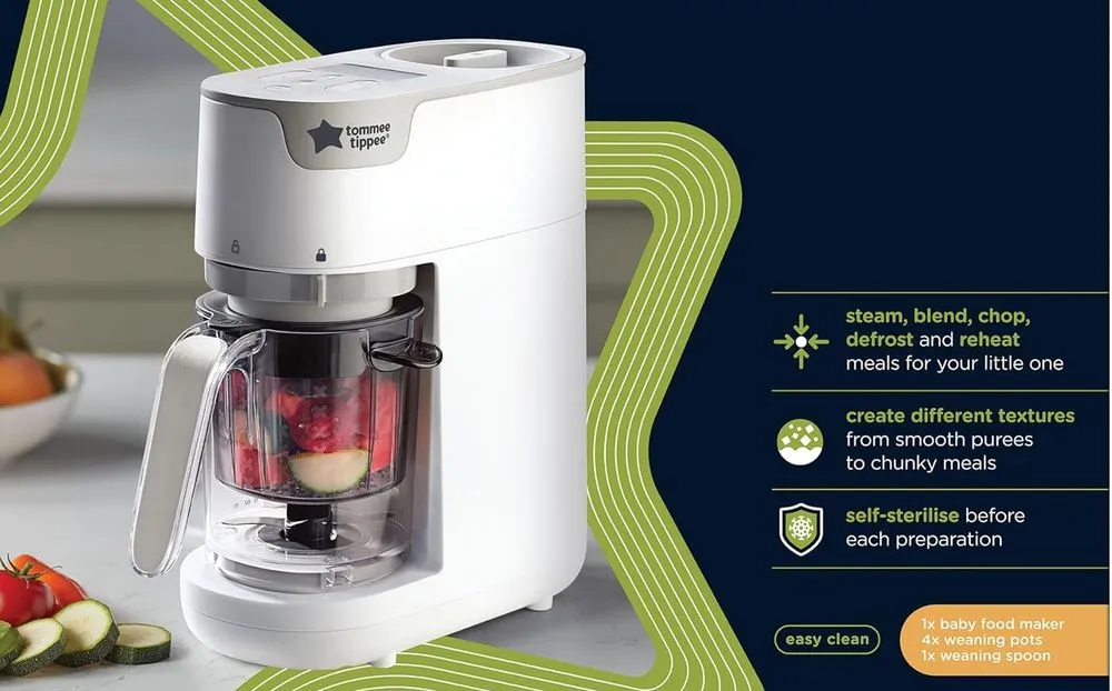 Tommee Tippee Steamer Food Blender Easy Clean
