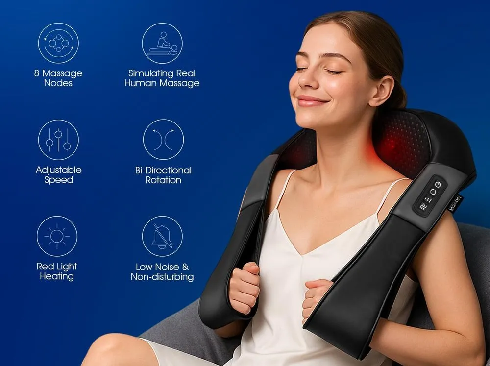 Voyor Shiatsu Neck Shoulder Massager Didirectional