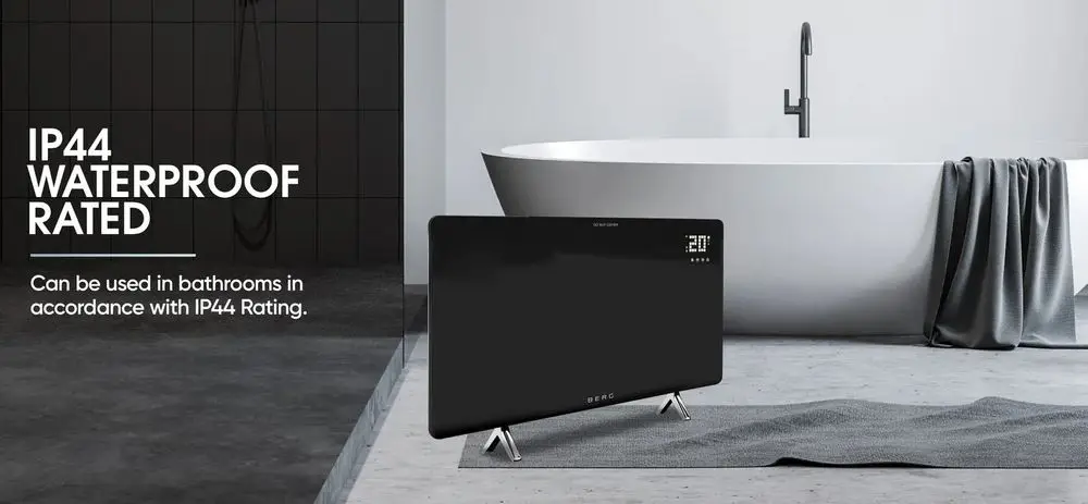 Slim Flat Panel Radiator In Bathroom