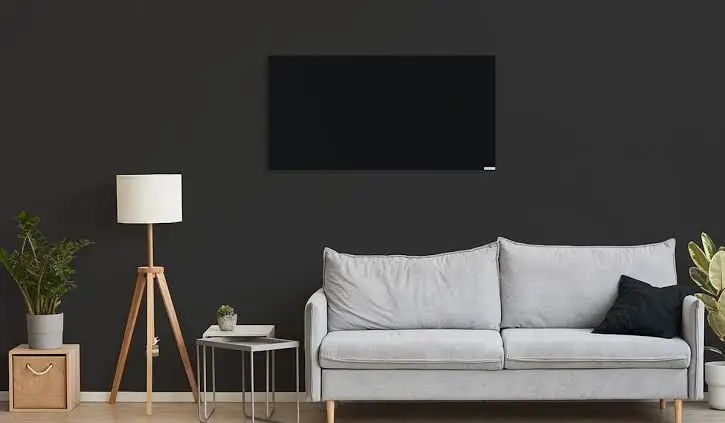 Flat Panel Electric Radiator In Black