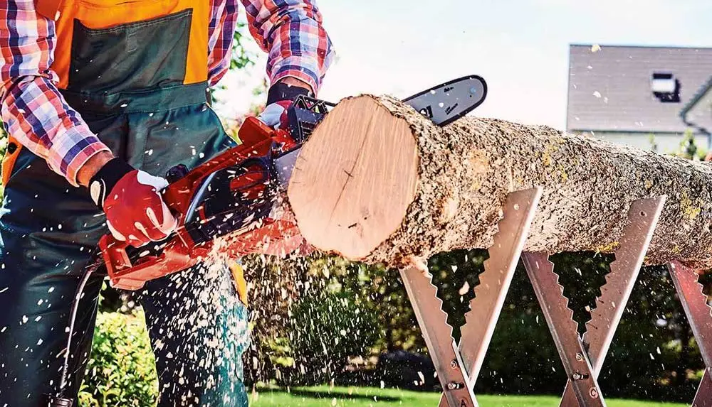 Powerful Electric Chainsaw In Red