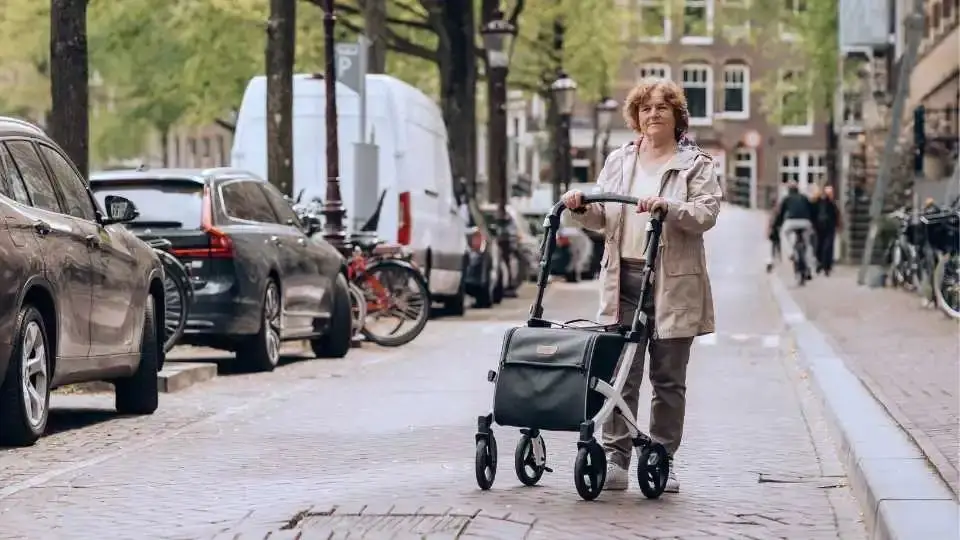 4-Wheel Walking Frame With Shopper
