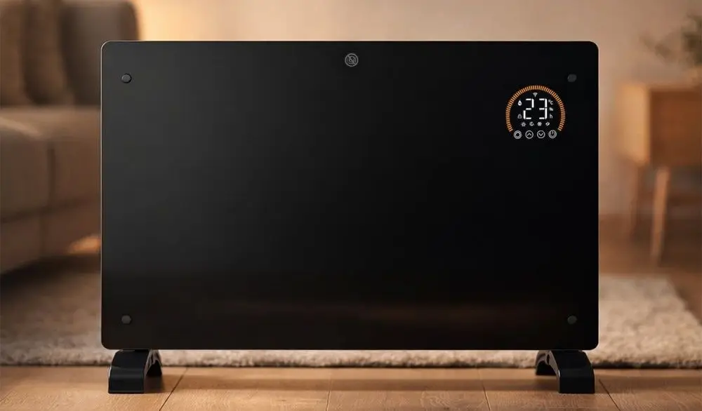 Small Panel Heater Showing Settings Screen
