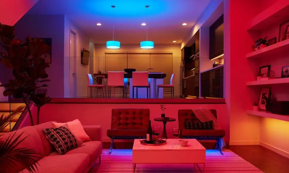 RGB Lamp Bulbs In Living Space