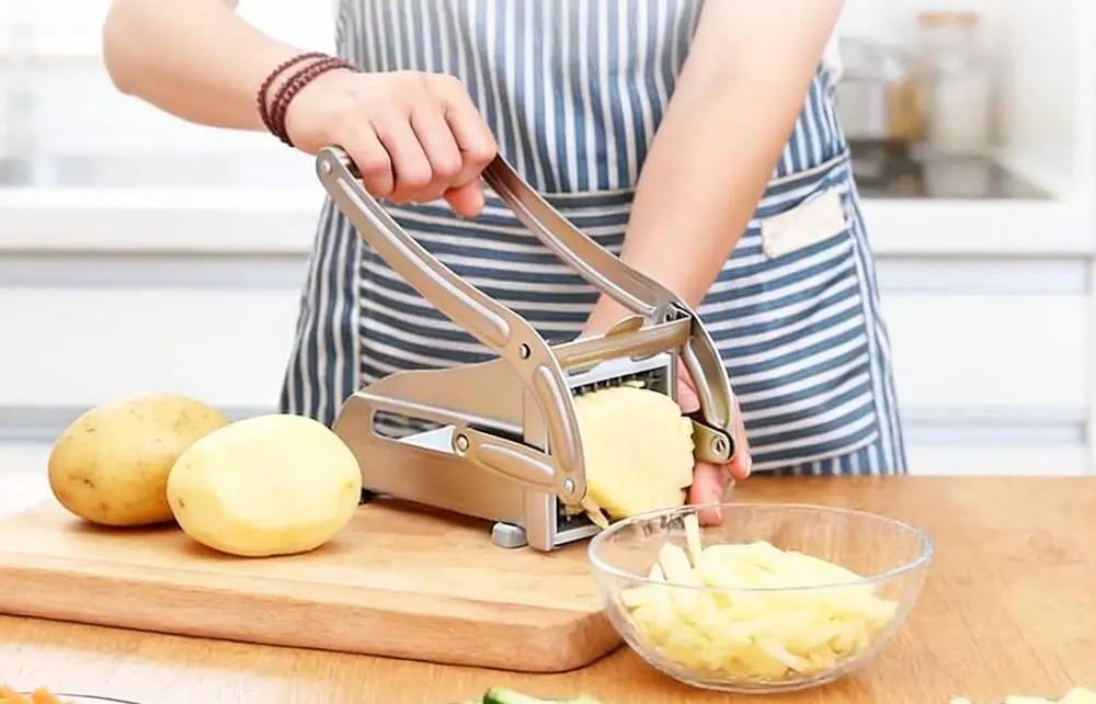Manual Potato Chipper In Kitchen