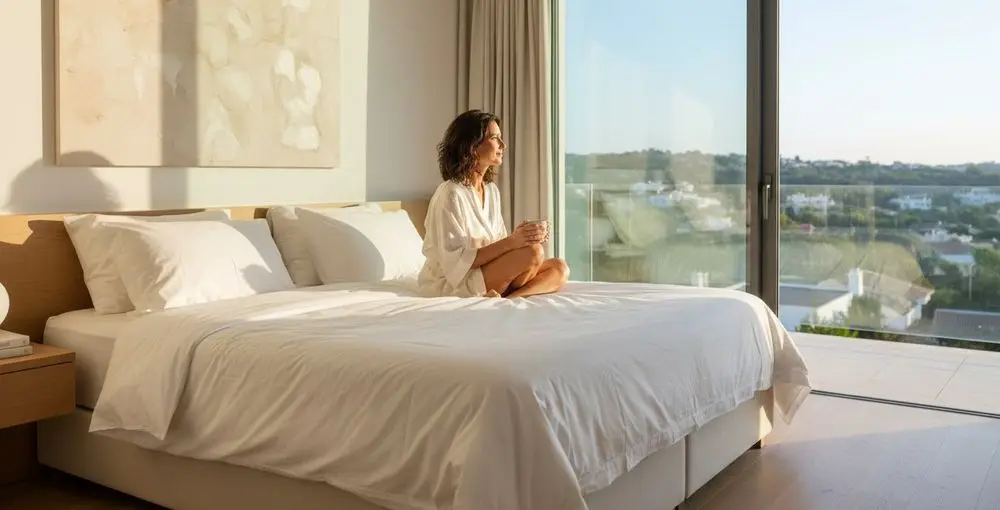 Cool Gel Mattress With Woman