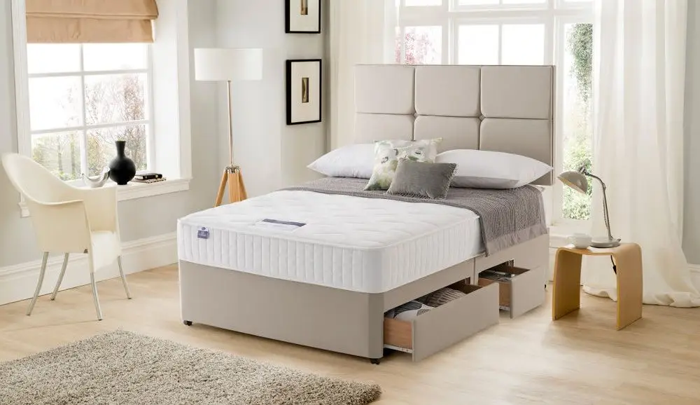 Double Bed Memory Foam In White