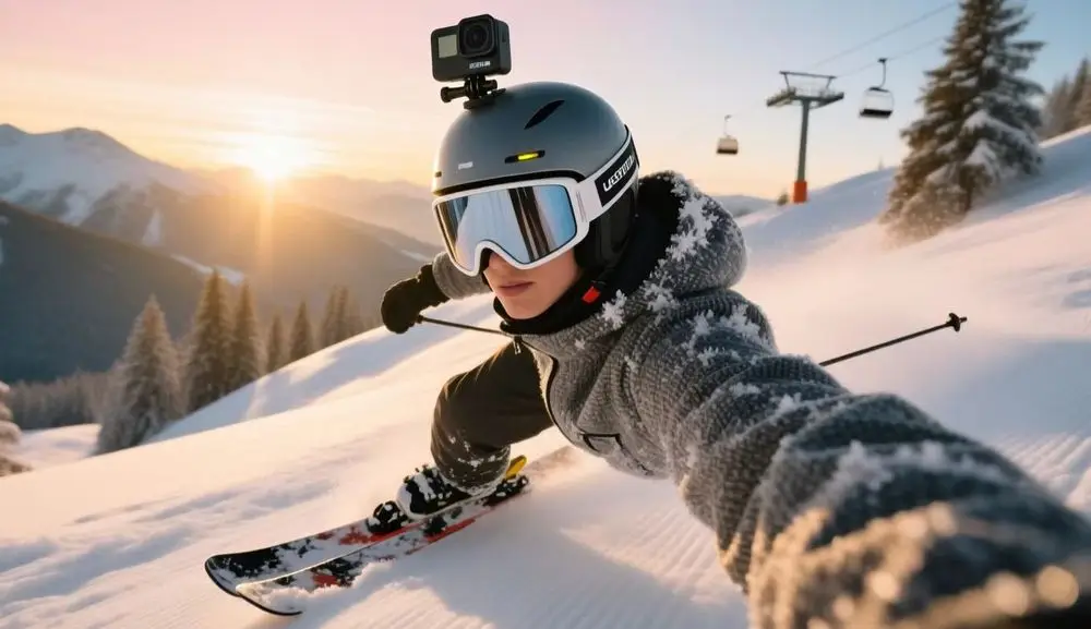 Women's Ski Helmet With Visor In White