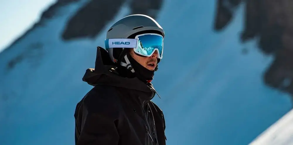 Ski Boot And Helmet