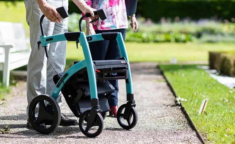 Walking Aid Shopping Trolley In Blue
