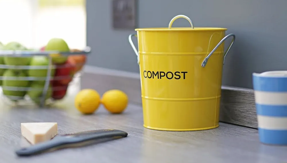 Caddy Company Metal Compost Caddy With Handles