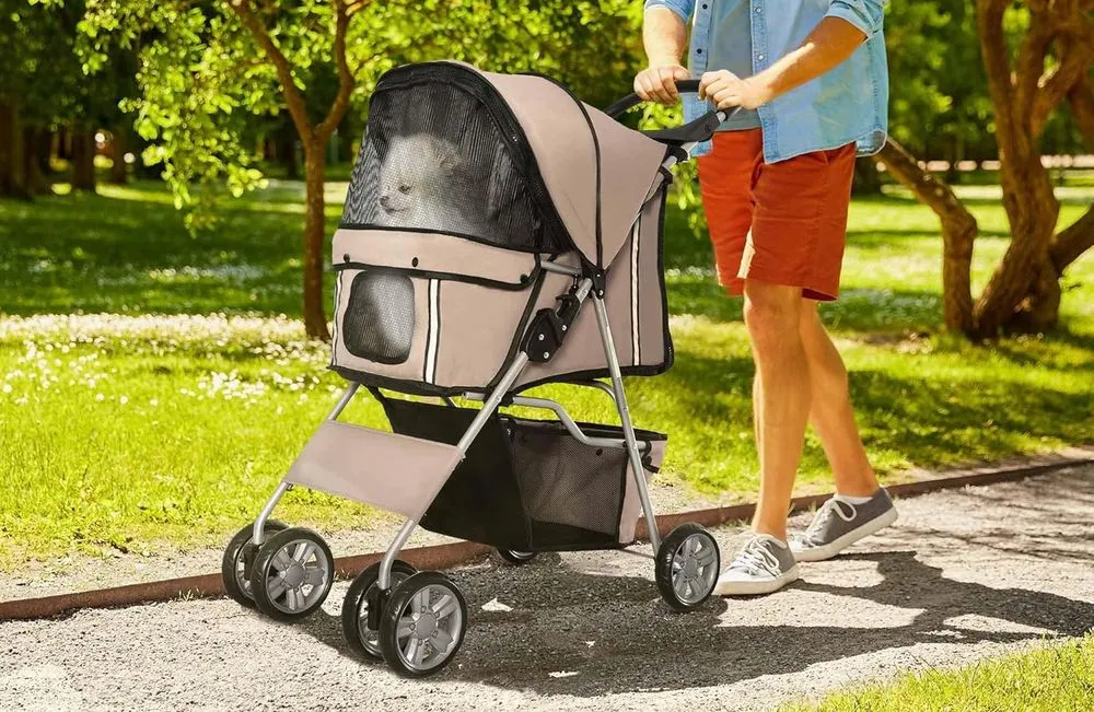 PawHut Zip Dog Buggy In Green Colour