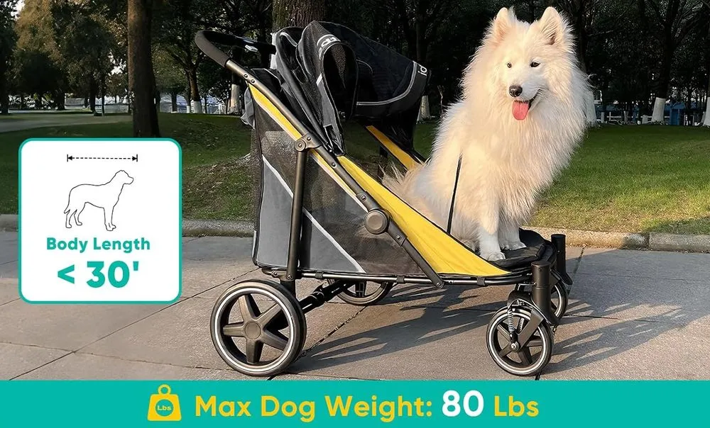 Petbobi Stroller Medium To Large Dogs In Black
