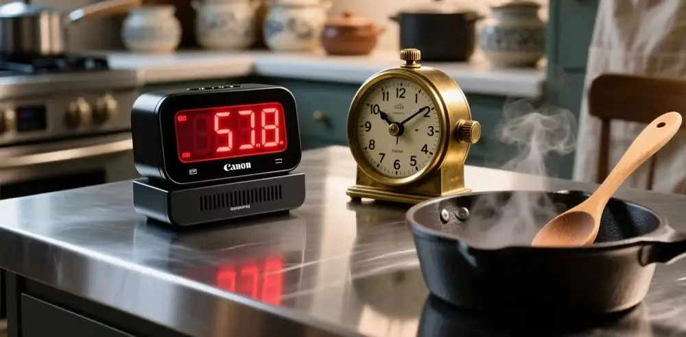 Cooking Timer Clock In Black. Get The Best Kitchen Timer & Digital Gadgets Page.