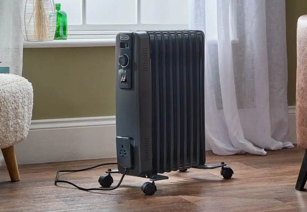 Mini Oil-Filled Radiator Beside Window