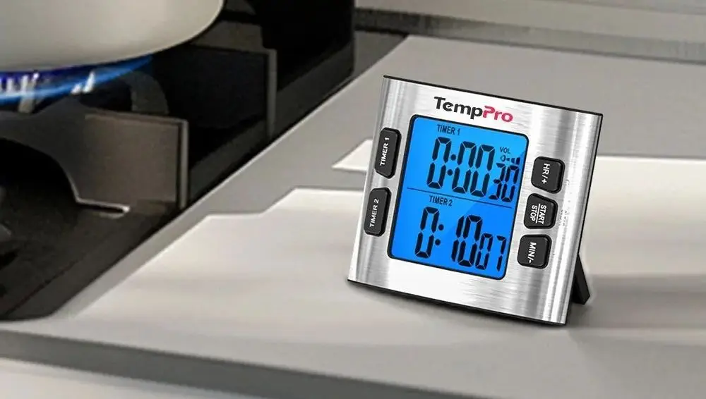 Magnetic Digital Timer Steel Finish
