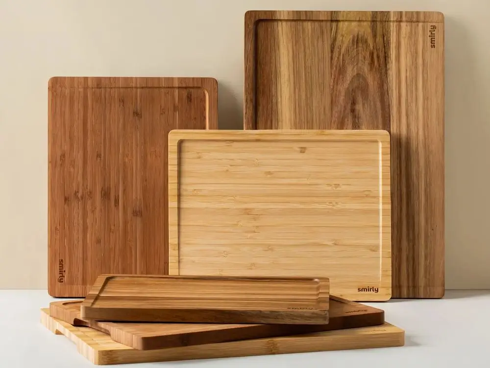 Solid Bamboo Cutting Boards In 3 Colours