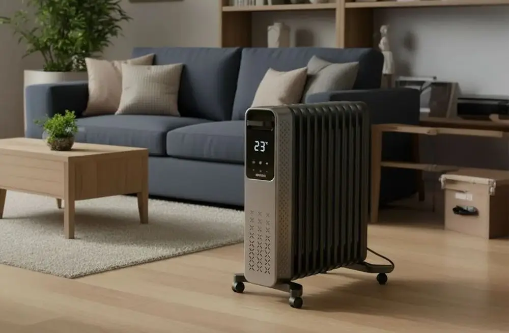 2000W Oil-Filled Radiator On Wheels